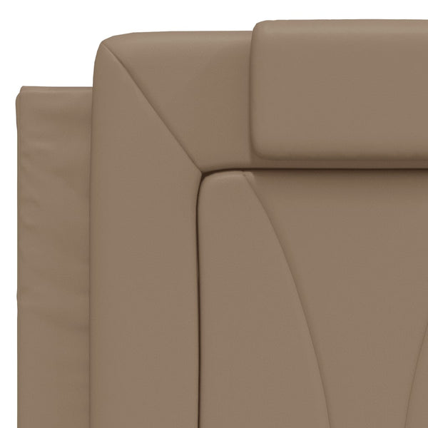vidaXL Bed "Viana" with Mattress Cappuccino-Brown 140x200 cm Faux Leather