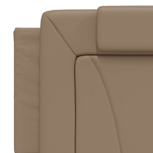 vidaXL Bed "Viana" with Mattress Cappuccino Brown 160x200 cm Faux Leather