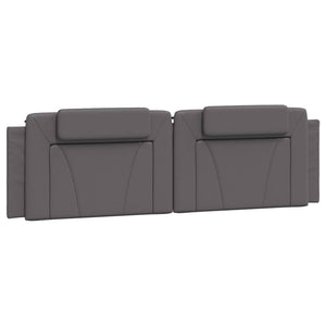 vidaXL "Viana" Bed with Mattress Grey 180x200 cm Faux Leather