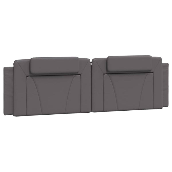 vidaXL "Viana" Bed with Mattress Grey 180x200 cm Faux Leather