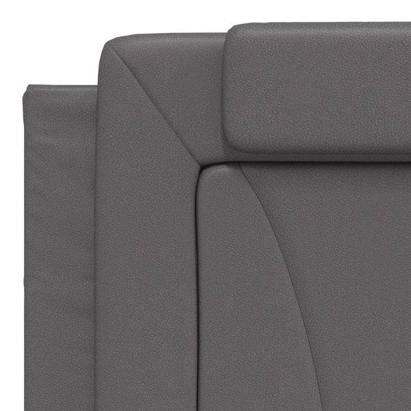 vidaXL "Viana" Bed with Mattress Grey 180x200 cm Faux Leather