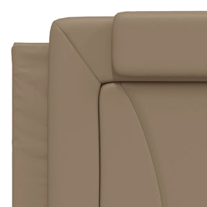 vidaXL Bed "Viana" with Mattress Cappuccino-Brown 180x200 cm Faux Leather