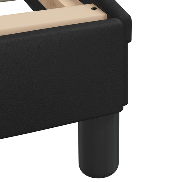vidaXL "Viana" Bed with Mattress Black 200x200 cm Faux Leather