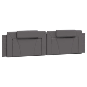 vidaXL "Viana" Bed with Mattress Grey 200x200 cm Artificial Leather