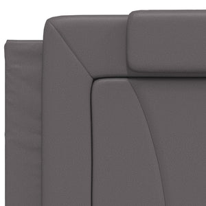 vidaXL "Viana" Bed with Mattress Grey 200x200 cm Artificial Leather