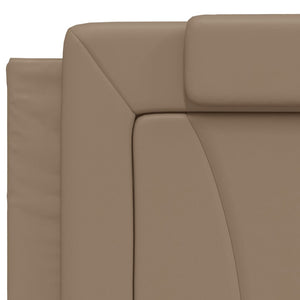 vidaXL "Viana" Bed with Mattress Cappuccino Brown 200x200 cm Faux Leather