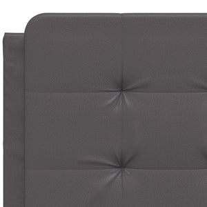 vidaXL Bed with Mattress "Zadar" Grey 140x200 cm Faux Leather