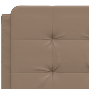 vidaXL Bed with Mattress "Zadar" Cappuccino Brown 140x200 cm Faux Leather