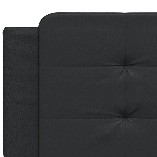 vidaXL Bed with mattress "Zadar" Black 160x200 cm Faux Leather