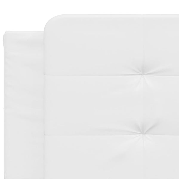 vidaXL Bed with Mattress "Zadar" White 160x200 cm Faux Leather