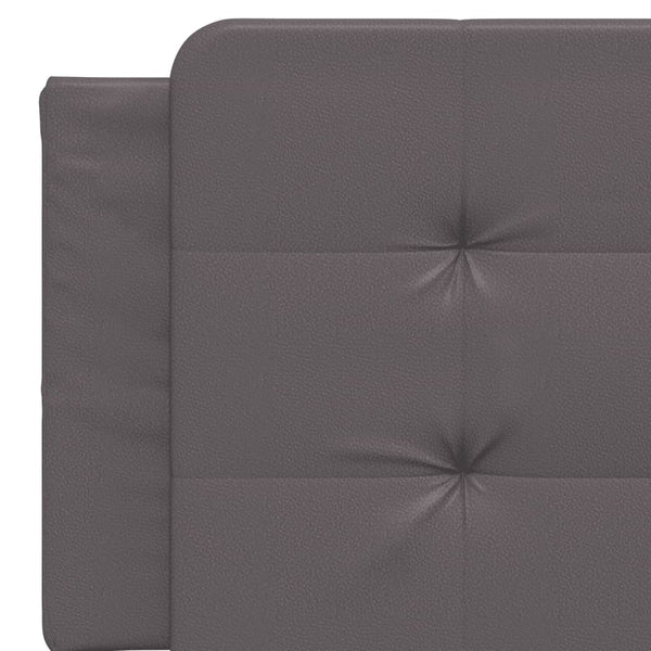 vidaXL Bed with Mattress "Zadar" Grey 160x200 cm Faux Leather