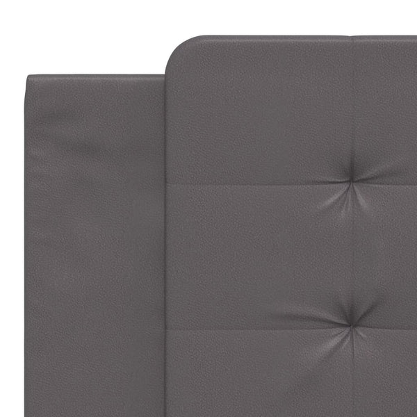 vidaXL Bed with Mattress "Zadar" Grey 180x200 cm Faux Leather