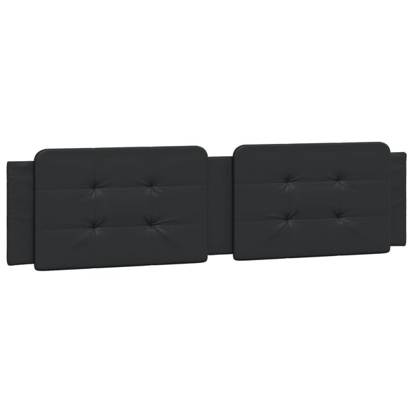 vidaXL Bed with Mattress "Zadar" Black 200x200 cm Faux Leather