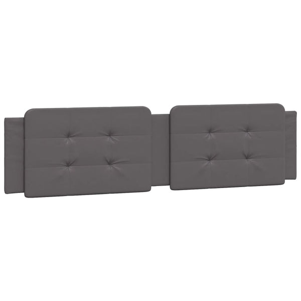vidaXL Bed with Mattress "Zadar" Grey 200x200 cm Faux Leather