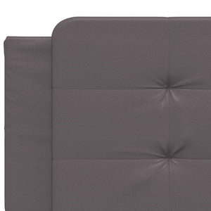 vidaXL Bed with Mattress "Zadar" Grey 200x200 cm Faux Leather