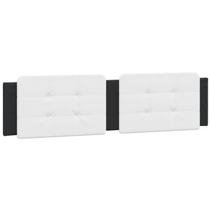 vidaXL Bed with Mattress "Zadar" Black and White 200x200 cm Faux Leather
