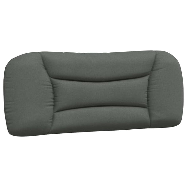 vidaXL LED Bed Frame without Mattress "Hvar" Dark Gray 100x200 cm Fabric