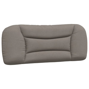 vidaXL LED Bed Frame without Mattress "Hvar" Taupe 100x200 cm Fabric