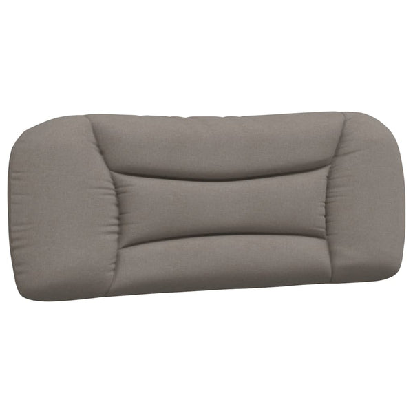 vidaXL LED Bed Frame without Mattress "Hvar" Taupe 100x200 cm Fabric