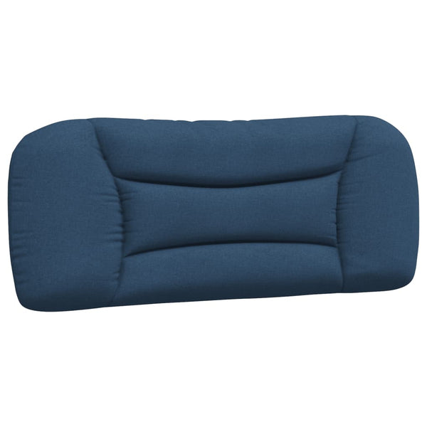 vidaXL LED Bed Frame without Mattress "Hvar" Blue 100x200 cm Fabric