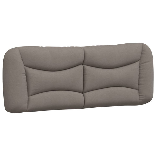 vidaXL LED Bed Frame without Mattress "Hvar" Taupe 120x200 cm Fabric