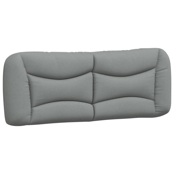 vidaXL LED Bed Frame without Mattress "Hvar" Light Grey 140x190 cm Fabric