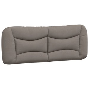 vidaXL Bed Frame with LED Without Mattress "Hvar" Taupe 140x190 cm Fabric