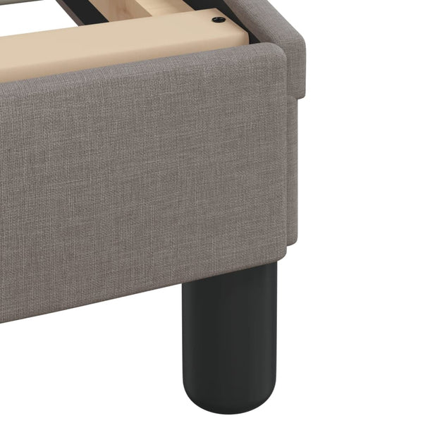vidaXL Bed Frame with LED Without Mattress "Hvar" Taupe 140x190 cm Fabric