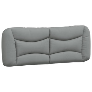vidaXL LED Bed Frame without Mattress "Hvar" Light Gray 140x200 cm Fabric