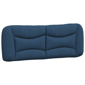vidaXL LED Bed Frame without Mattress "Hvar" Blue 140x200 cm Fabric