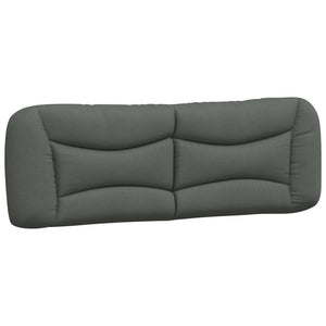 vidaXL LED Bed Frame without Mattress "Hvar" Dark Gray 160x200 cm Fabric