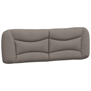 vidaXL LED Bed Frame without Mattress "Hvar" Taupe 160x200 cm Fabric