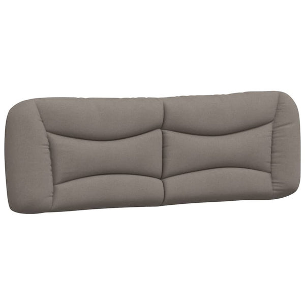 vidaXL LED Bed Frame without Mattress "Hvar" Taupe 160x200 cm Fabric