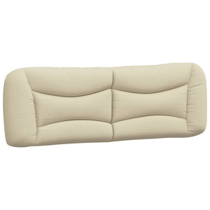 vidaXL LED Bed Frame without Mattress "Hvar" Cream 160x200 cm Fabric