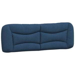 vidaXL LED Bed Frame without Mattress "Hvar" Blue 160x200 cm Fabric