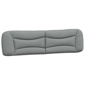 vidaXL LED Bed Frame without Mattress "Hvar" Light Gray 200x200 cm Fabric
