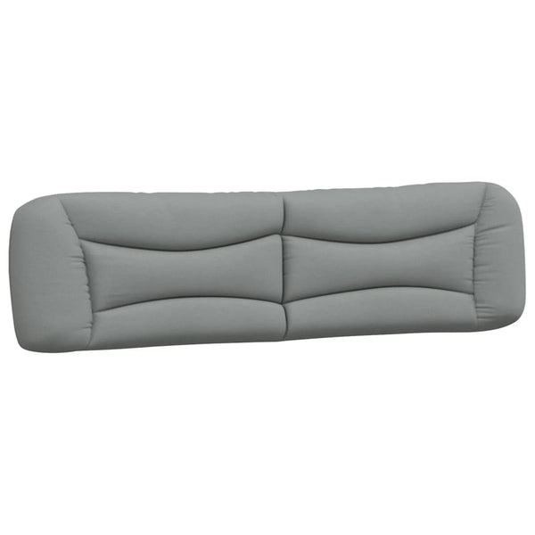 vidaXL LED Bed Frame without Mattress "Hvar" Light Gray 200x200 cm Fabric