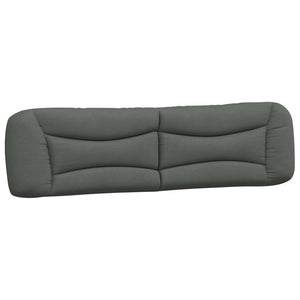 vidaXL LED Bed Frame without Mattress "Hvar" Dark Grey 200x200 cm Fabric