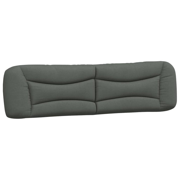 vidaXL LED Bed Frame without Mattress "Hvar" Dark Grey 200x200 cm Fabric