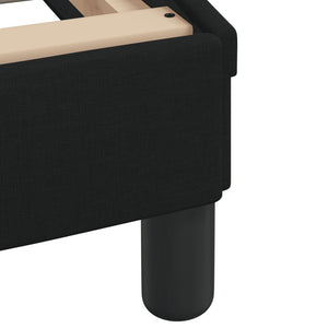 vidaXL LED Bed Frame without Mattress "Hvar" Black 200x200 cm Fabric
