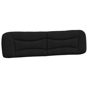 vidaXL LED Bed Frame without Mattress "Hvar" Black 200x200 cm Fabric
