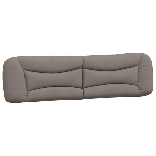 vidaXL LED Bed Frame without Mattress "Hvar" Taupe 200x200 cm Fabric