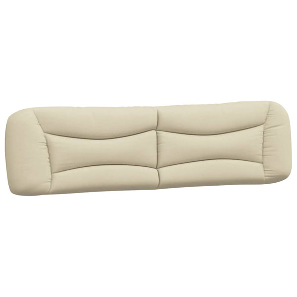 vidaXL LED Bed Frame without Mattress "Hvar" Cream 200x200 cm Fabric