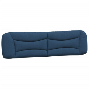 vidaXL LED Bed Frame without Mattress "Hvar" Blue 200x200 cm Fabric