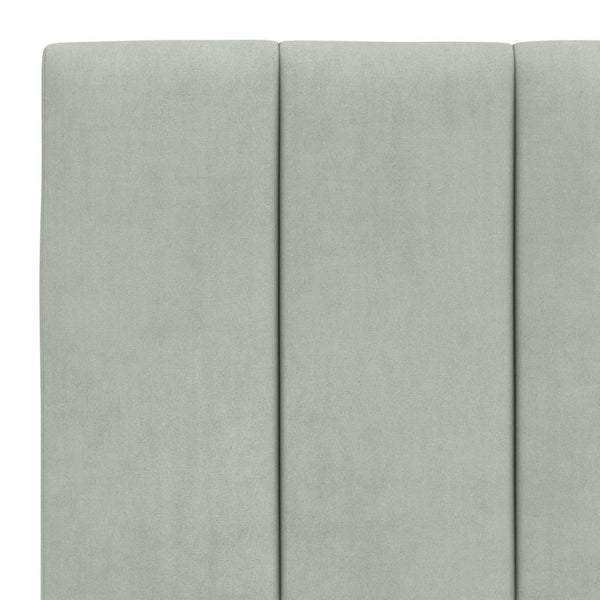 vidaXL LED Bed Frame without Mattress "Hanko" Light Grey 80x200 cm Velvet