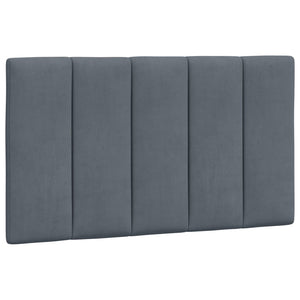 vidaXL LED Bed Frame without Mattress "Hanko" Dark Gray 80x200 cm Velvet