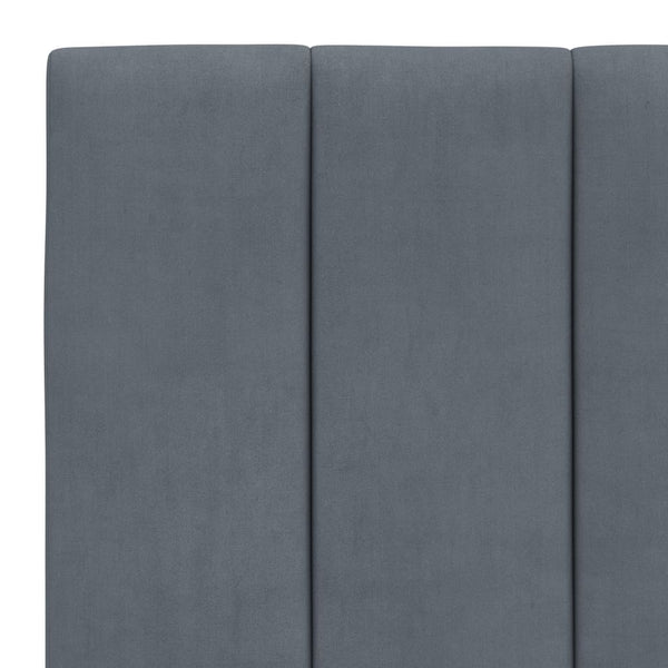 vidaXL LED Bed Frame without Mattress "Hanko" Dark Gray 80x200 cm Velvet