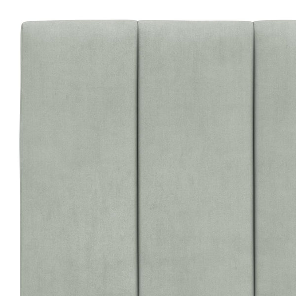 vidaXL LED Bed Frame without Mattress "Hanko" Light Grey 90x190 cm Velvet