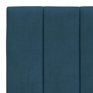 vidaXL LED Bed Frame without Mattress "Hanko" Blue 90x190 cm Velvet