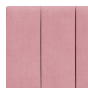 vidaXL LED Bed Frame without Mattress "Hanko" Pink 90x190 cm Velvet